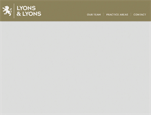 Tablet Screenshot of lyonsandlyons.com